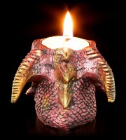 Tealight Holder - Small red Dragons Head