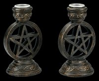 Pentagramm Kerzenhalter - 2er Set