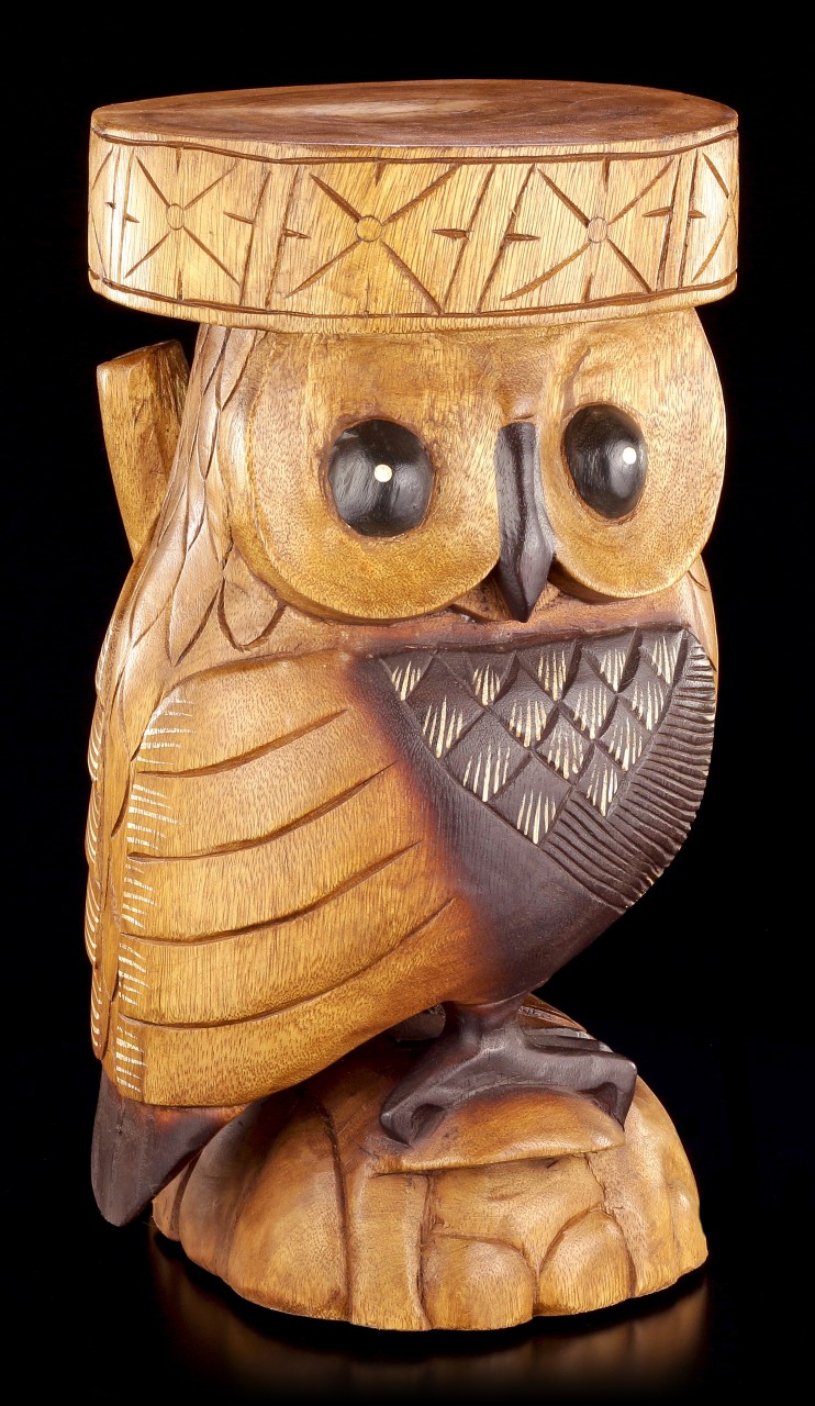 Owl Stool / Table - Wood
