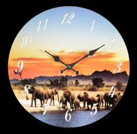 Clock with Elephants