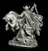 Pewter Viking Figurine on Horseback