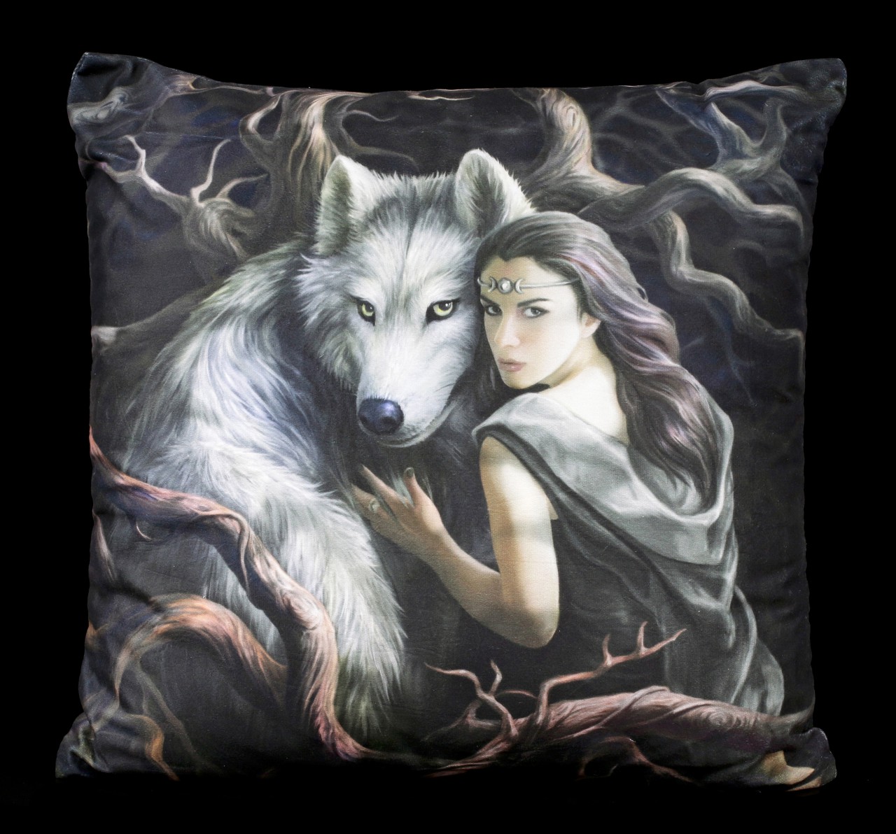 Kissen mit Wolf - Soul Bond