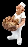Funny Jobs Figurine - Baker with Bread Basket