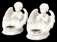 Engel Teelichthalter Set - Cherubim Whispers to Heaven