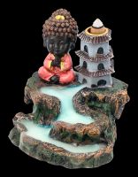 Backflow Räucherkegelhalter - Buddha Zen Tempel