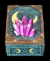 Box for Tarot Cards with Crystals and Pentagram