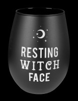 Schwarzer Weinbecher - Resting Witch Face