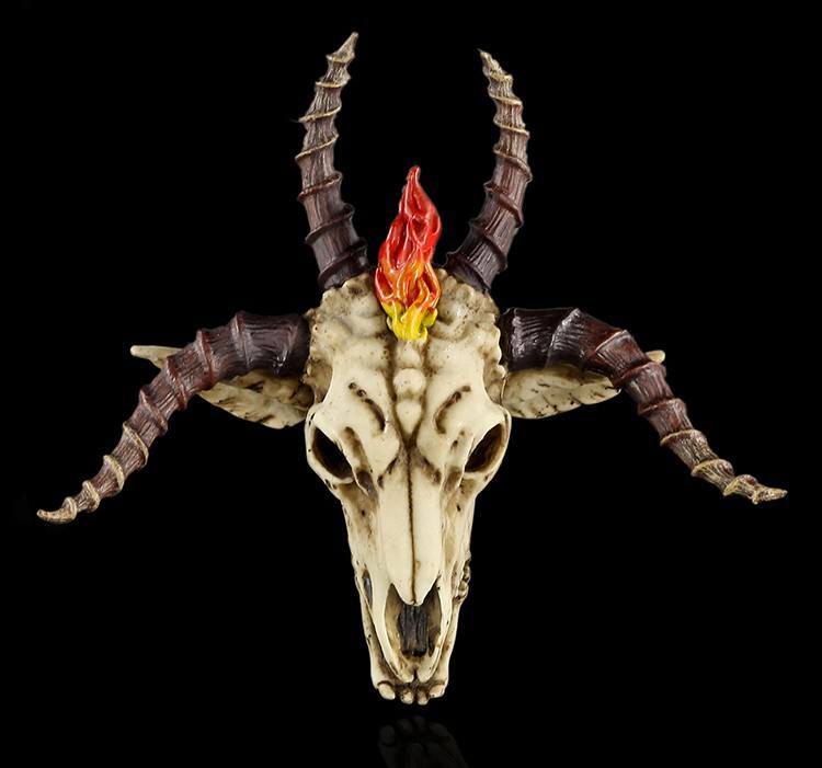 Wall Plaque - Baphomet Skull - Goat Of Mendes