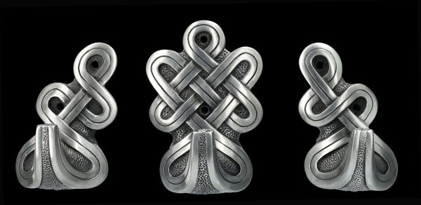 Wandhaken Set - Keltisch silber by Design Clinic