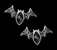 Alchemy Gothic Bat Earrings - Viennese Nights