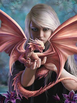 Fantasy Grußkarte Drache - Dragonkin