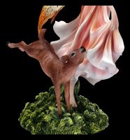 Fairy Figurine - Tora playing with Fawn