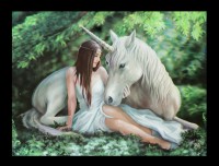 3D Picture with Unicorn - Pure Heart
