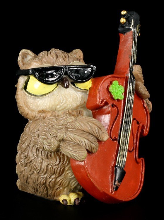 Bassist Owl - Funny Figurine