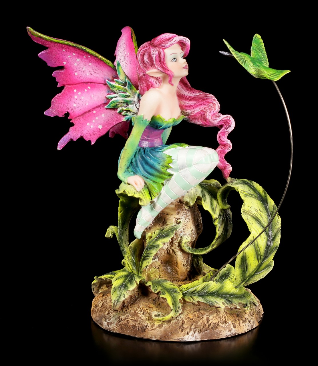 Elfen Figur mit Vogel - Flirting Fairy
