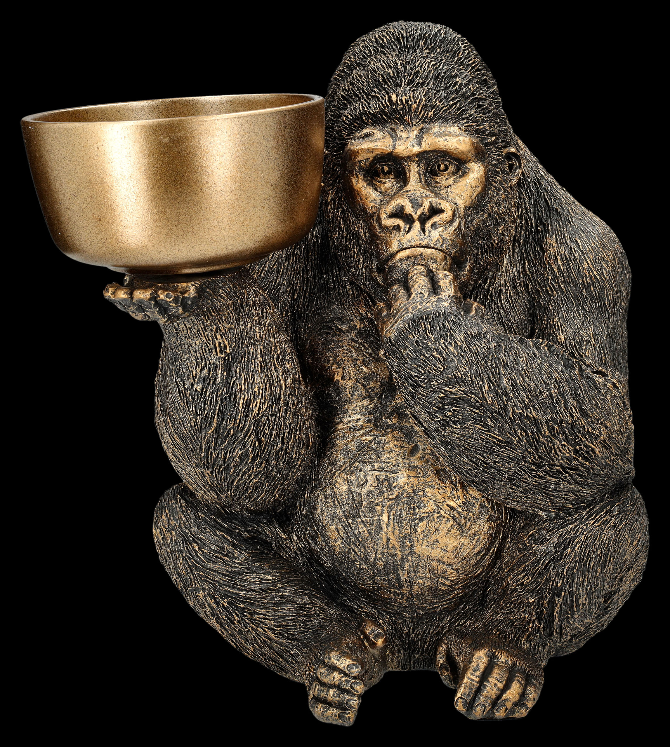 Holding Gorilla Bowl Figurine