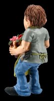 Funny Jobs Figurine - Gardener with Flowers