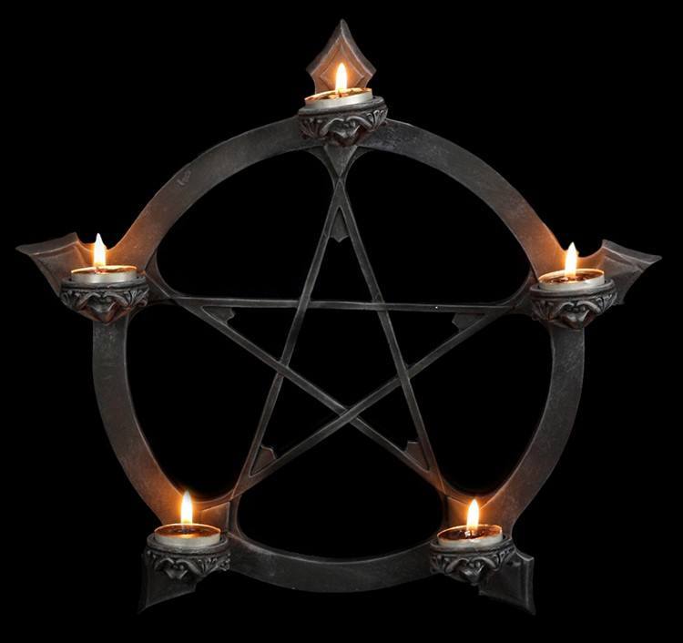 Wandteelichthalter Pentagramm