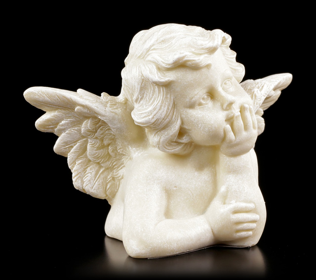 Engel Gartenfigur - Kleiner Cherub träumt