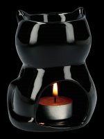Keramik Duftlampe - Schwarze Katze