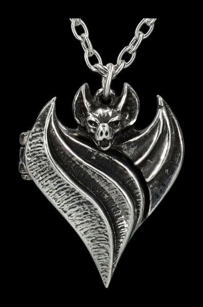 Necklace Bat - Darken Heart to open
