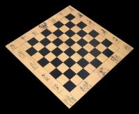 Wooden Chess Board - Egyptian Hieroglyphs