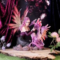 Elfenfigur - Sommerfee Raya mit Drache lila