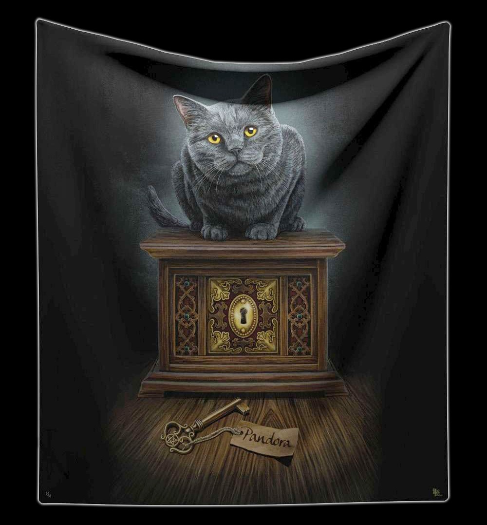 Kuscheldecke Katze - Pandora's Box von Lisa Parker