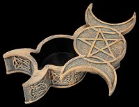 Schatulle Wicca - Dreifach-Mond Pentagramm