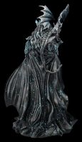 Magierin Figur schwarz - Dark Queen mit Drache