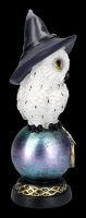 Snowy Owl Figurine with Wizard Hat right