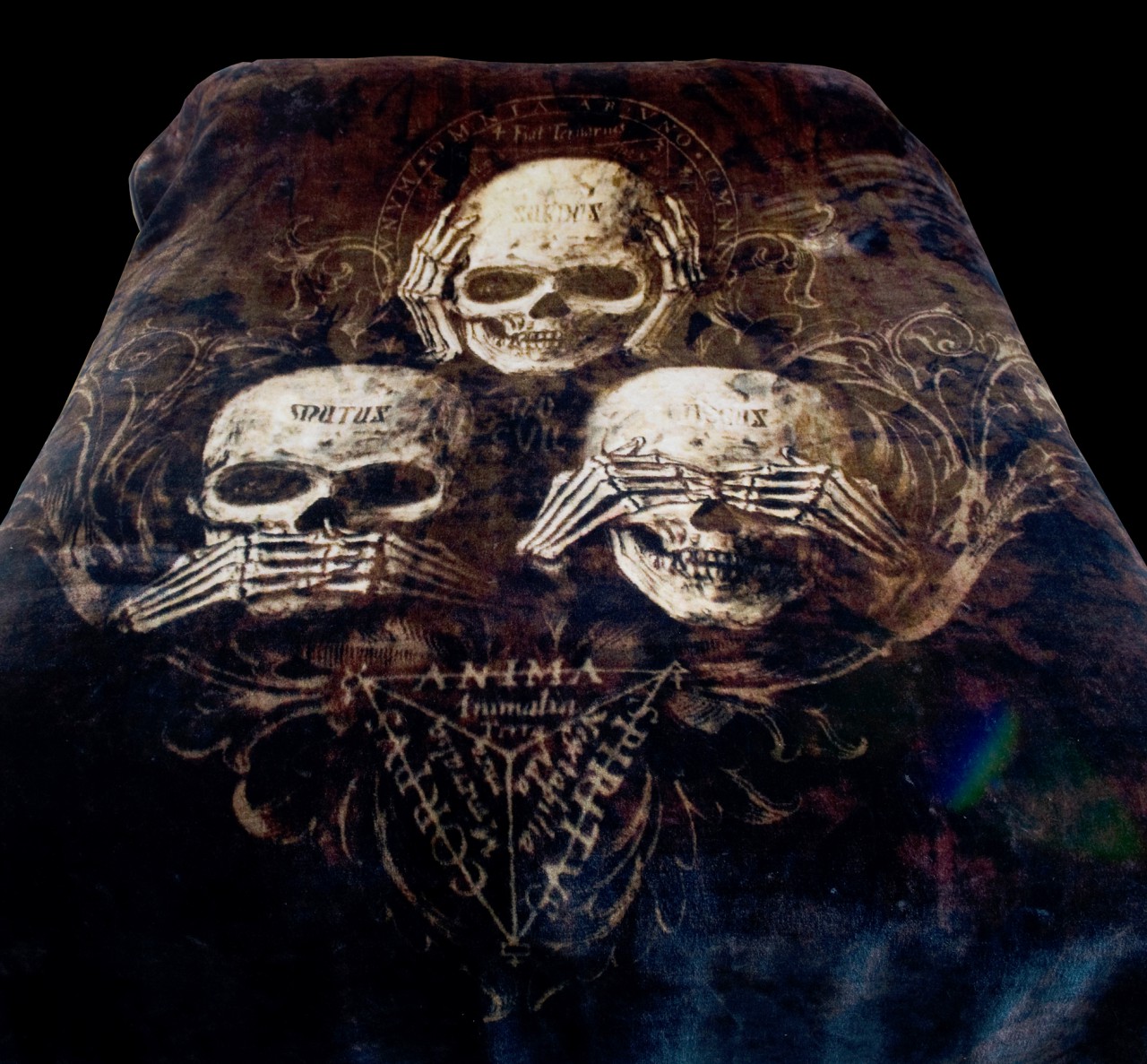 Alchemy XXL Fleece Blanket Skulls - See No Evil