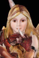 Fairy Figurine - Himiyana with Dragon Boy in Fall