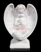 Tealight Holder - Boy Angel with Hearts