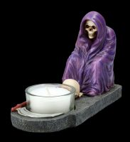 Teelichthalter - Grim Reaper mit Schädel