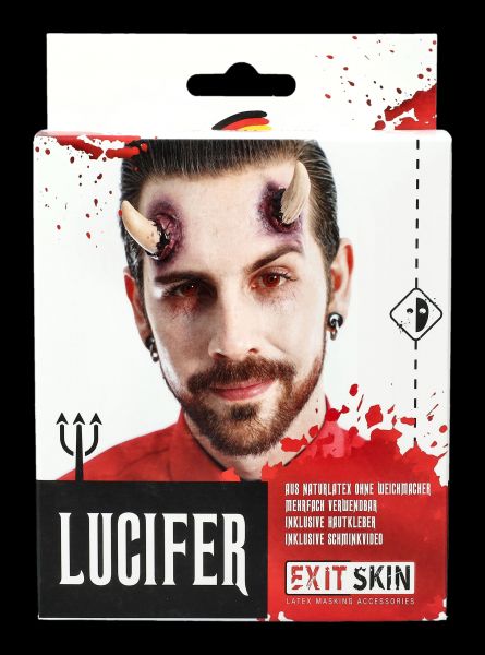 Latex Maskenteil - Hörner Lucifer