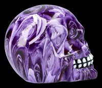 Totenkopf mit Rosen - Purple Romance - medium