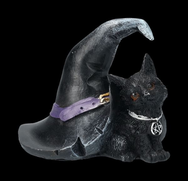 Katzen Figur mit Hexenhut - Prue