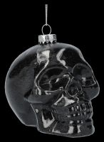Christmas Balls Set of 2 - Skulls black & silver