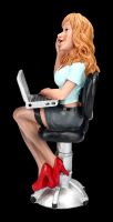 Funny Job Figur - Sekretärin mit Laptop