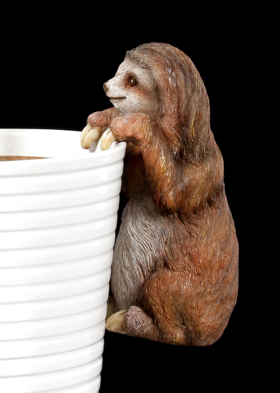 Garden Figurine Sloth - Flower Pot or Fence Ornament