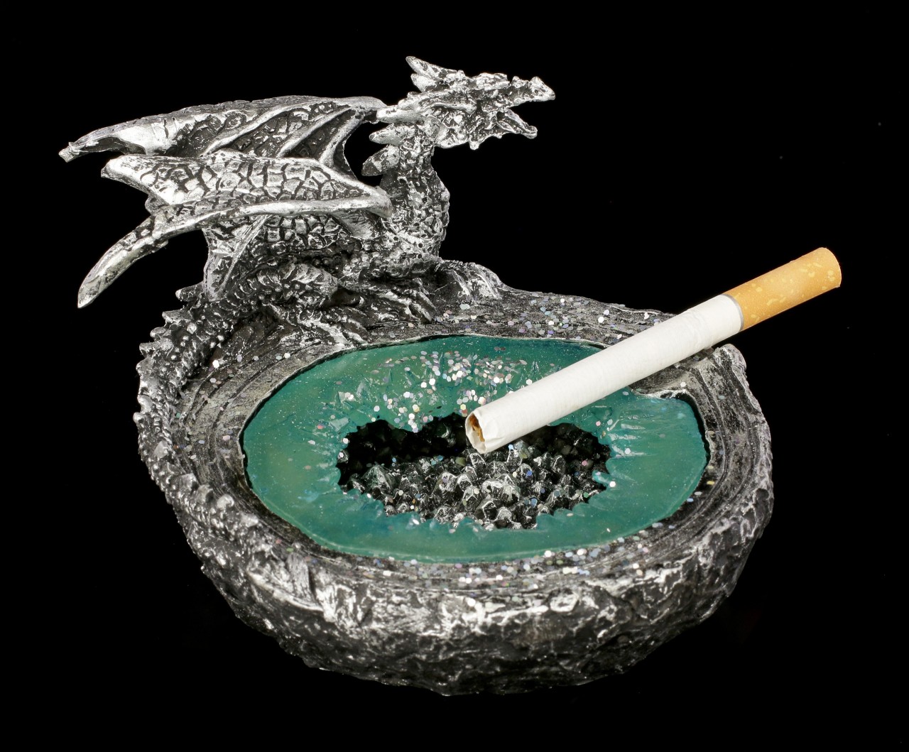 Dragon Ashtray - silver colored