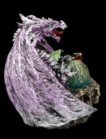 Dragon Figurine purple with Young - The Arrival