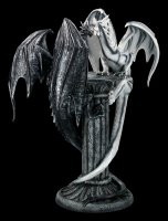 Dragon Figurine - Darkwhite on Pillar