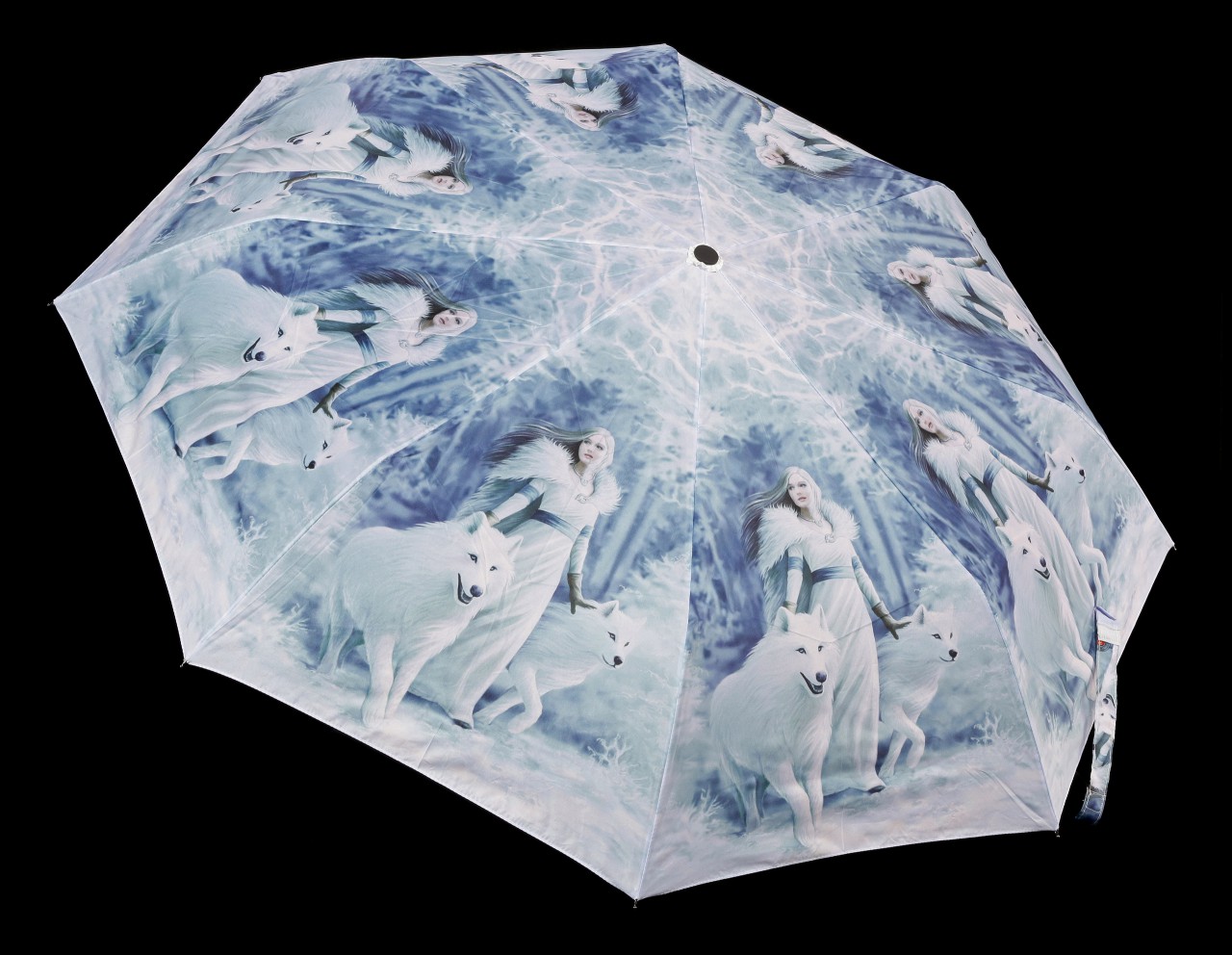 Regenschirm mit Wölfen - Winter Guardians