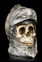 Skull in Knight Helmet with open Ventail