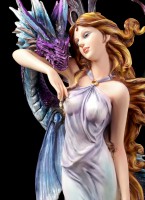 Large Fairy Figurine with Sea Dragon