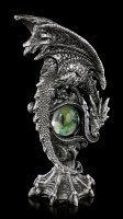 Drachen Figur mit Auge in Smaragdgrün