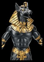 Ägyptische Krieger Figur - Anubis - Schwarz Gold