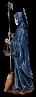 Santa Muerte Figur mit Waage blau